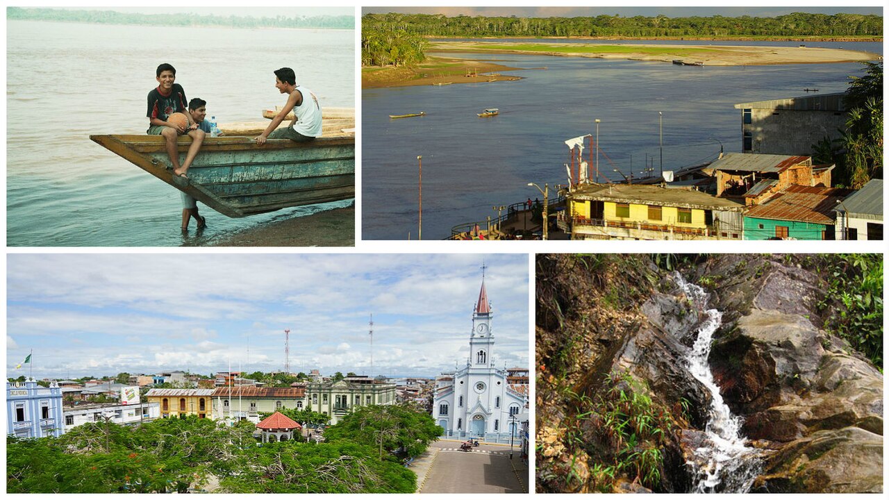 Collage de paisajes y lugares de Yurimaguas, Loreto